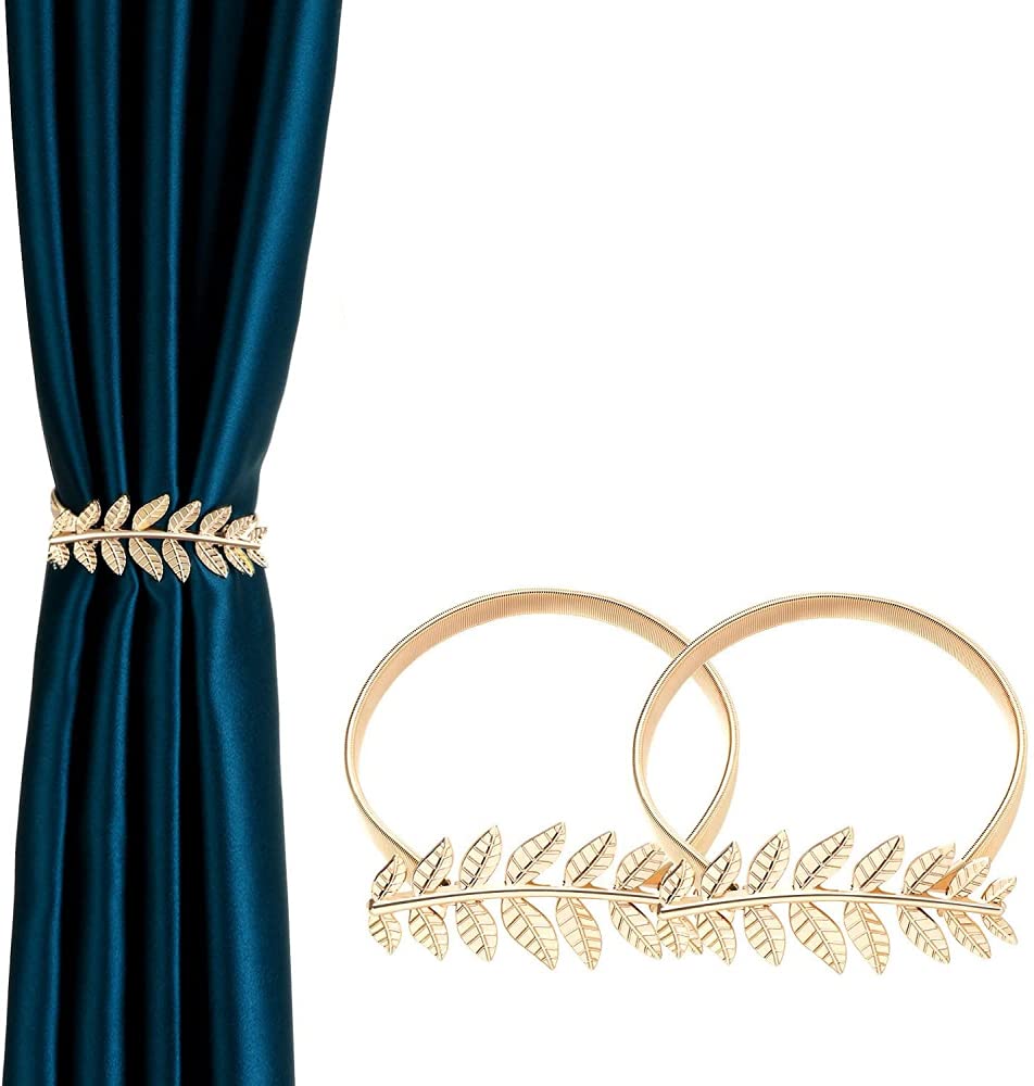 HASTHIP 2 Pack Curtain Tiebacks Curtain Holdbacks Adjustable Decorative Alloy Curtain Straps Curtain Clip Buckle (Gold) HASTHIP 2 Pack Curtain Tiebacks Curtain Holdbacks Adjustable Decorative Alloy Curtain Straps Curtain Clip Buckle (Gold)